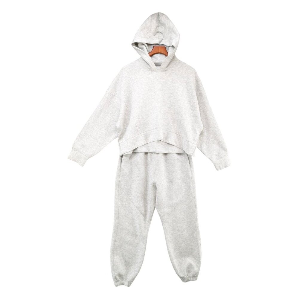 YPB neoKNIT Outfit Womens Grey 2 Pieces Hoodie with Sweatpants Size L / XL